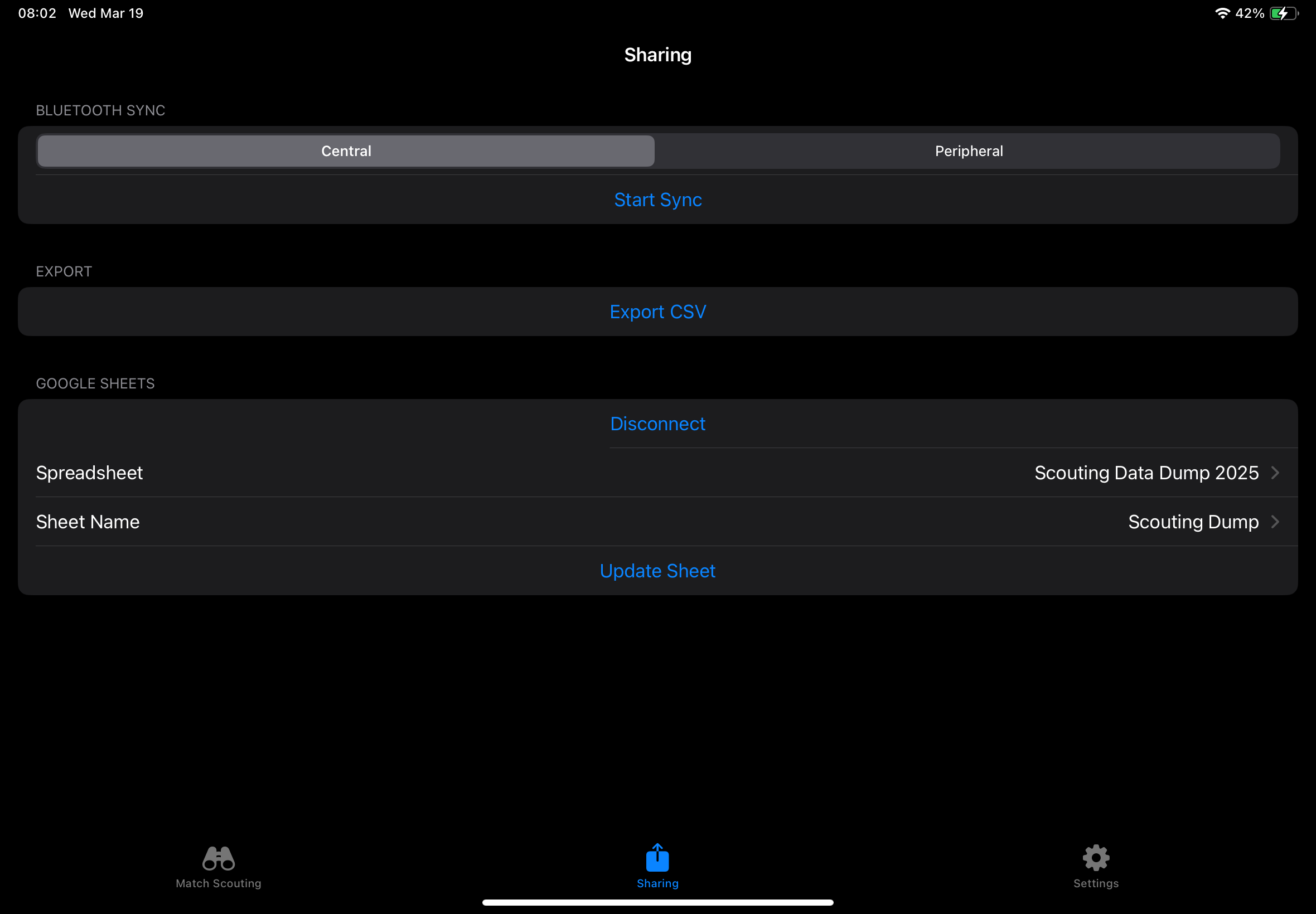 CrowdScout Sharing Tab
