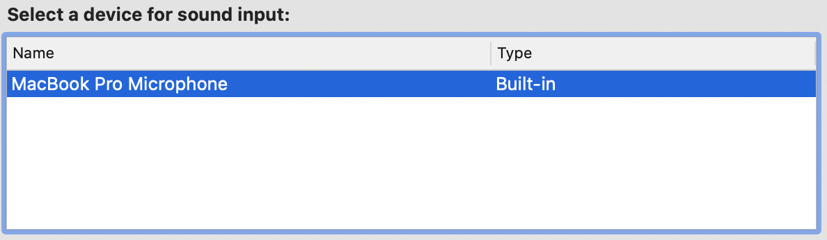 Sound input no TRRS