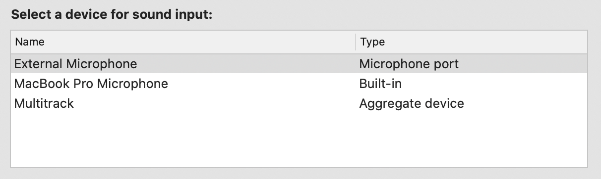 Sound input TRRS