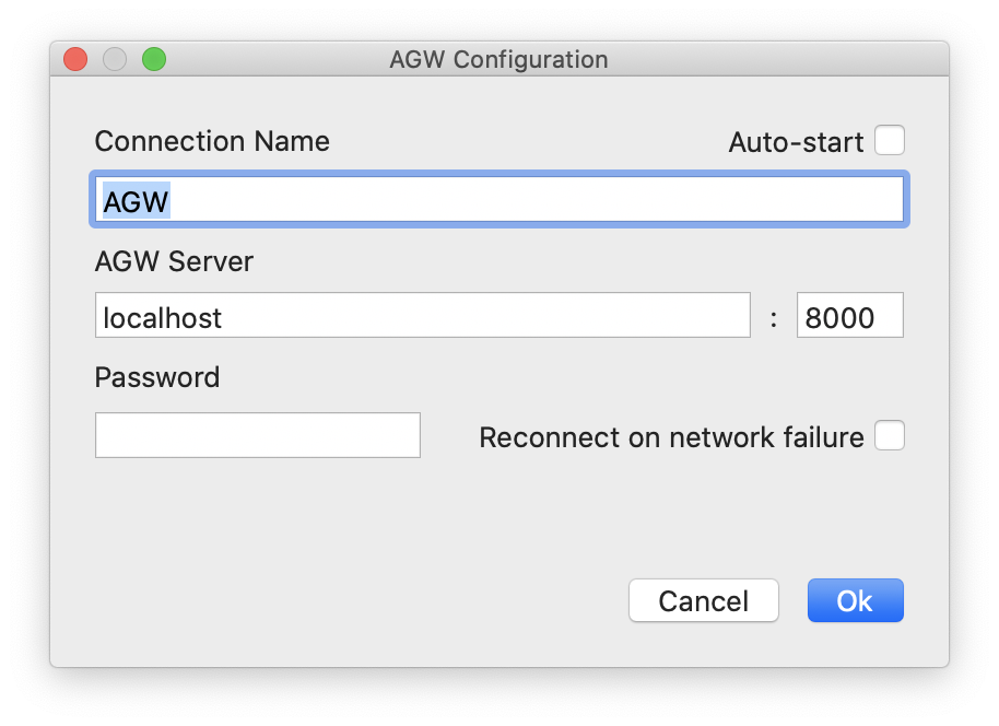 AGW Server Basic Settings